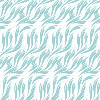 Beyaz arka planda izole edilmiş mavi boyalar tarafından boyanmış kusursuz dalga deseni. Deniz dokusu veya nehir akışı.