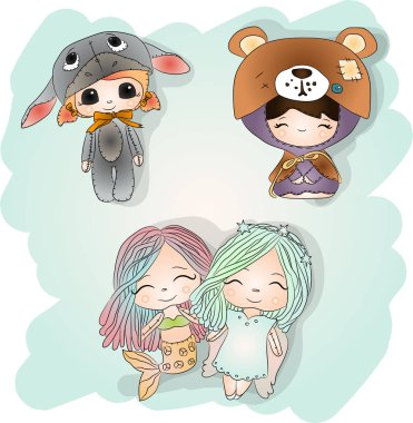 Bebek oyuncakları bir dizi