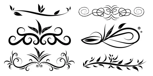 Colección Delimitadores Esquina Decorativos Dibujados Mano Plantilla Para Tarjeta Felicitación — Vector de stock