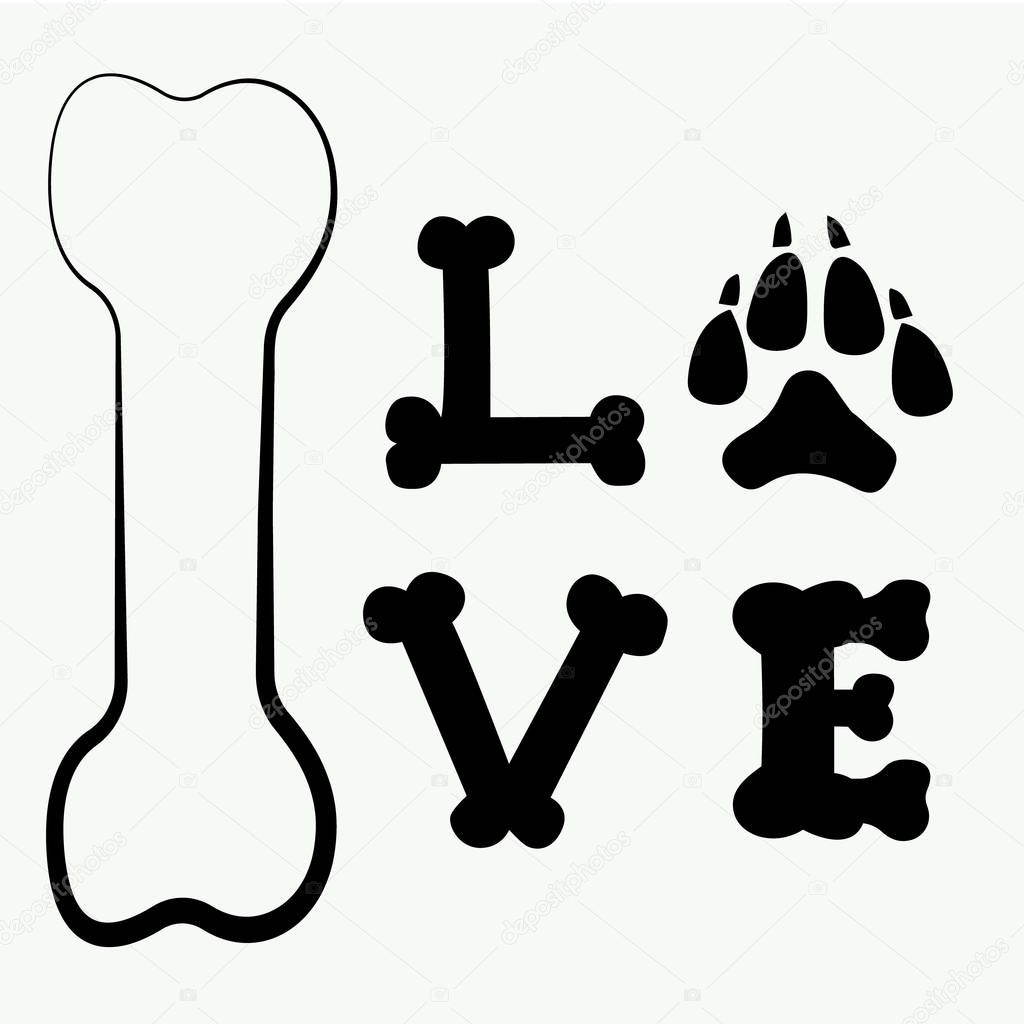 A simple illustration with the concept of love of animals and nature.