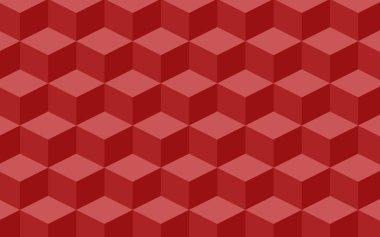 Doku izometrik kırmızı kareler toplu. Vektör çizim