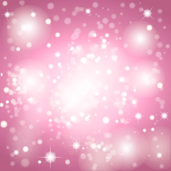 星のピンクの抽象的なロマンチックな背景。Eps10 — ストックベクタ