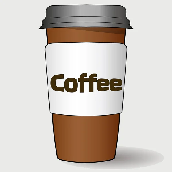 Pappe Realistische Tasse Kaffee Mit Der Aufschrift Folge — Stockvektor