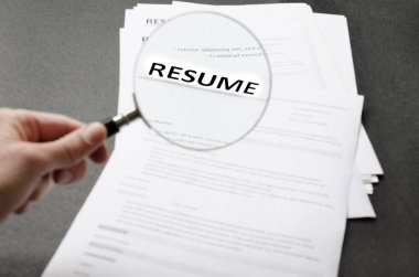 Recruiter iş yeri, özgeçmiş örnekleri, el holding Büyüteç'i, yeni çalışanlar hakkında bilgiler analiz kavramı yığını
