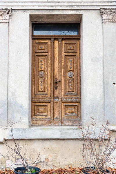 Old Front Door Old House Entrance Stairs — Stock Photo, Image