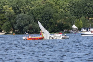 Berlin, Berlin/Almanya-07.23.2018: alabora Yelkenli