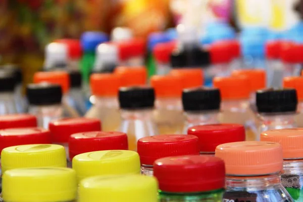 multi-colored plastic bottle caps. plastic bottle caps varicolored