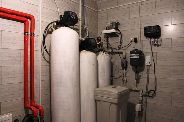 Sistema de aquecimento independente na caldeira de sala . — Fotografia de Stock