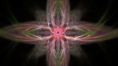 Fantezi kaotik renkli fraktal desen. Soyut Fraktal şekiller. 3D render resimde arka plan veya duvar kağıdı.