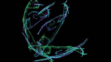 Fantezi kaotik renkli fraktal desen. Soyut Fraktal şekiller. 3D render resimde arka plan veya duvar kağıdı.