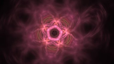 Fantezi kaotik renkli fraktal desen. Soyut Fraktal şekiller. 3D render resimde arka plan veya duvar kağıdı.