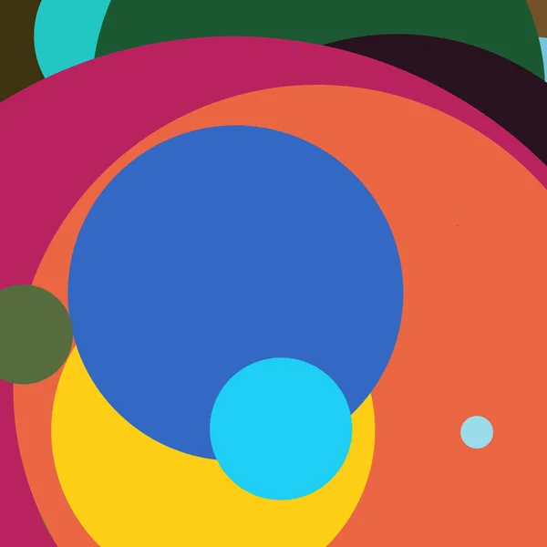 Sirkelgeometrisk Nydelig Abstrakt Bakgrunnsmønster Med Flere Farger – stockfoto