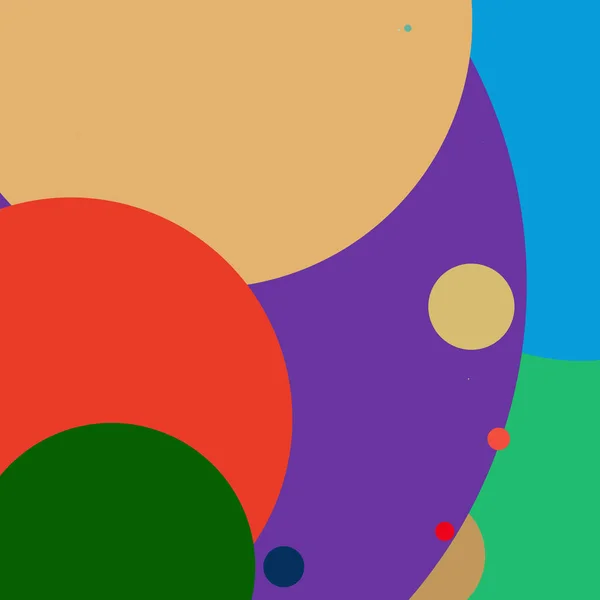 円の幾何学的な美しい抽象的な背景の多色パターン — ストック写真
