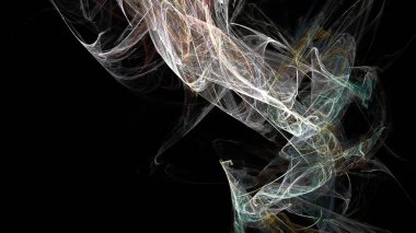 Fantezi kaotik renkli fraktal desen. Soyut Fraktal şekiller. 3D render resimde arka plan veya duvar kağıdı.