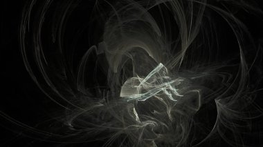 Fantezi kaotik renkli fraktal desen. Soyut Fraktal şekiller. 3D render resimde arka plan veya duvar kağıdı.