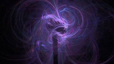 Fantezi kaotik renkli fraktal desen. Soyut Fraktal şekiller. 3D render resimde arka plan veya duvar kağıdı.