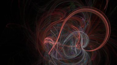 Fantezi kaotik renkli fraktal desen. Soyut Fraktal şekiller. 3D render resimde arka plan veya duvar kağıdı.