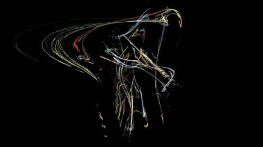 Fantezi kaotik renkli fraktal desen. Soyut Fraktal şekiller. 3D render resimde arka plan veya duvar kağıdı.