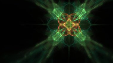 Fantezi kaotik renkli fraktal desen. Soyut Fraktal şekiller. 3D render resimde arka plan veya duvar kağıdı.