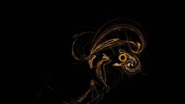 Fantezi kaotik renkli fraktal desen. Soyut Fraktal şekiller. 3D render resimde arka plan veya duvar kağıdı.