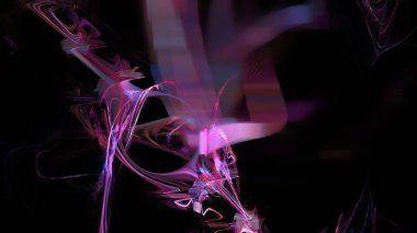 Fantezi kaotik renkli fraktal desen. Soyut Fraktal şekiller. 3D render resimde arka plan veya duvar kağıdı.