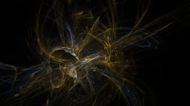 Fantezi kaotik renkli fraktal desen. Soyut Fraktal şekiller. 3D render resimde arka plan veya duvar kağıdı.