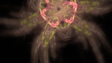 Fantezi kaotik renkli fraktal desen. Soyut Fraktal şekiller. 3D render resimde arka plan veya duvar kağıdı.