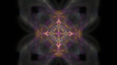 Fantezi kaotik renkli fraktal desen. Soyut Fraktal şekiller. 3D render resimde arka plan veya duvar kağıdı.