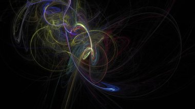 Fantezi kaotik renkli fraktal desen. Soyut Fraktal şekiller. 3D render resimde arka plan veya duvar kağıdı.