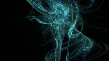 Fantezi kaotik renkli fraktal desen. Soyut Fraktal şekiller. 3D render resimde arka plan veya duvar kağıdı.