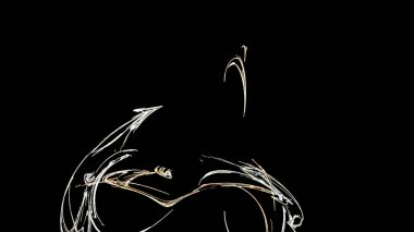 Fantezi kaotik renkli fraktal desen. Soyut Fraktal şekiller. 3D render resimde arka plan veya duvar kağıdı.