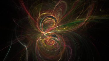 Fantezi kaotik renkli fraktal desen. Soyut Fraktal şekiller. 3D render resimde arka plan veya duvar kağıdı.