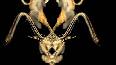 Fantezi kaotik renkli fraktal desen. Soyut Fraktal şekiller. 3D render resimde arka plan veya duvar kağıdı.