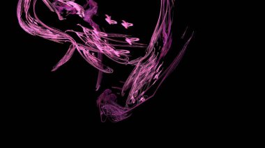 Fantezi kaotik renkli fraktal desen. Soyut Fraktal şekiller. 3D render resimde arka plan veya duvar kağıdı.