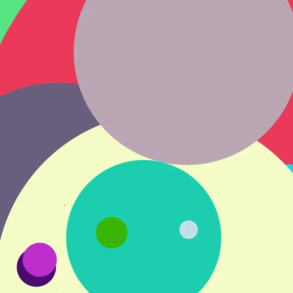 円の幾何学的な素敵な抽象的な背景の多色の柄 — ストック写真