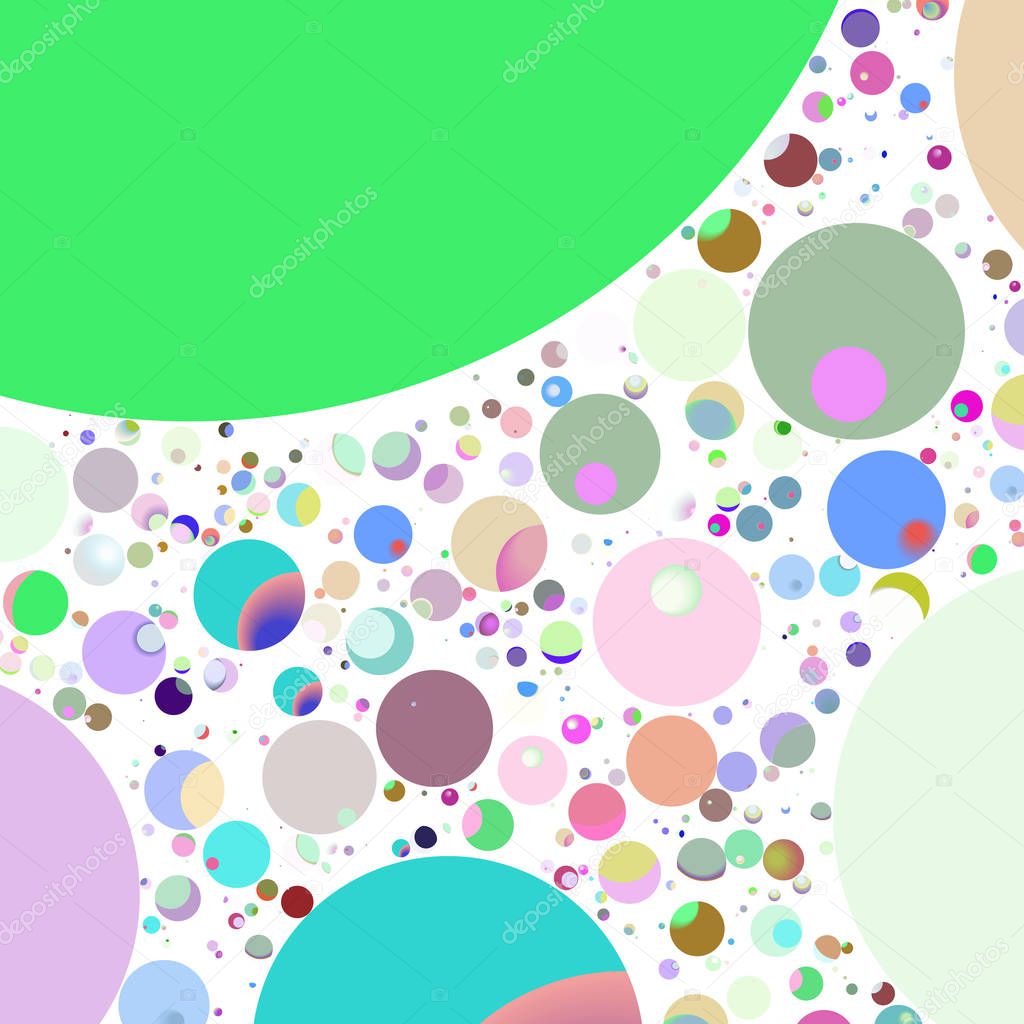 Multicolored geometric circle abstract background seamless pattern.