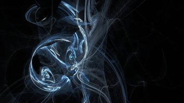 Fantezi kaotik renkli fraktal desen. Soyut Fraktal şekiller. 3D render resimde arka plan veya duvar kağıdı.