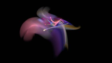 Fantezi kaotik renkli fraktal desen. Soyut Fraktal şekiller. 3D render resimde arka plan veya duvar kağıdı.