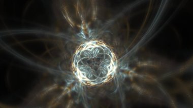 Fantezi kaotik renkli fraktal desen. Soyut Fraktal şekiller. 3D render resimde arka plan veya duvar kağıdı.