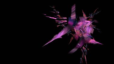 Fantezi kaotik renkli fraktal desen. Soyut Fraktal şekiller. 3D render resimde arka plan veya duvar kağıdı.