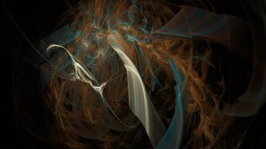 Fantezi kaotik renkli fraktal desen. Soyut Fraktal şekiller. 3D render resimde arka plan veya duvar kağıdı.