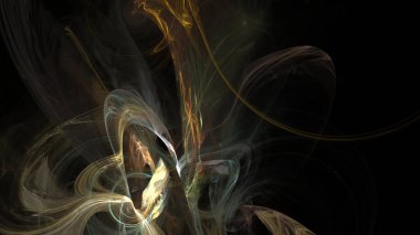 Fantezi kaotik renkli fraktal desen. Soyut Fraktal şekiller. 3D render resimde arka plan veya duvar kağıdı.