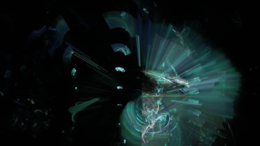 Fantezi kaotik renkli fraktal desen. Soyut Fraktal şekiller. 3D render resimde arka plan veya duvar kağıdı.