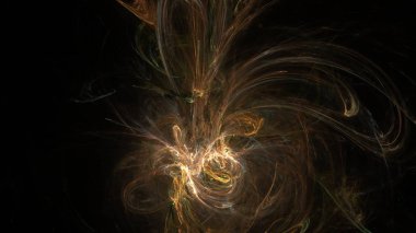 Fantezi kaotik renkli fraktal desen. Soyut Fraktal şekiller. 3D render resimde arka plan veya duvar kağıdı.