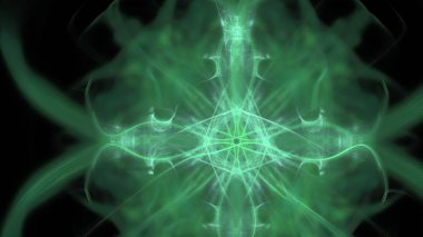 Fantezi kaotik renkli fraktal desen. Soyut Fraktal şekiller. 3D render resimde arka plan veya duvar kağıdı.