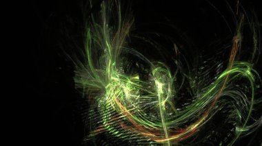 Fantezi kaotik renkli fraktal desen. Soyut Fraktal şekiller. 3D render resimde arka plan veya duvar kağıdı.