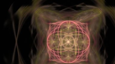 Fantezi kaotik renkli fraktal desen. Soyut Fraktal şekiller. 3D render resimde arka plan veya duvar kağıdı.