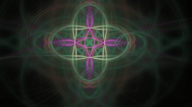 Fantezi kaotik renkli fraktal desen. Soyut Fraktal şekiller. 3D render resimde arka plan veya duvar kağıdı.