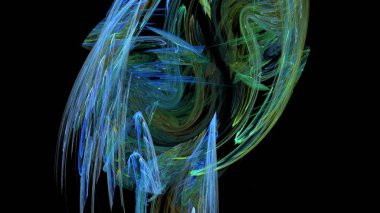 Fantezi kaotik renkli fraktal desen. Soyut Fraktal şekiller. 3D render resimde arka plan veya duvar kağıdı.