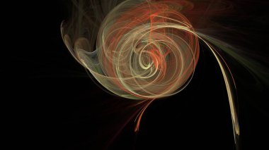 Fantezi kaotik renkli fraktal desen. Soyut Fraktal şekiller. 3D render resimde arka plan veya duvar kağıdı.